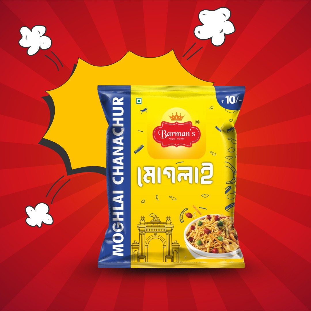 Barman's Moghlai Chanachur - Spicy & Crunchy Indian Snack