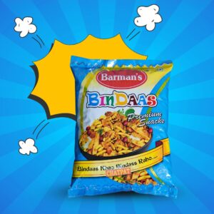 Barman’s Bindaas Chatpat Premium Snacks – Tangy & Spicy Indian Namkeen Mix – 200gm